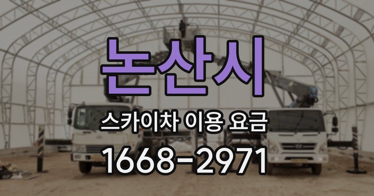 논산시 스카이차 이용 요금