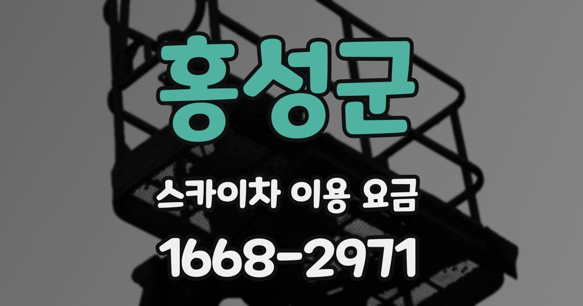 홍성군 스카이차 이용 요금