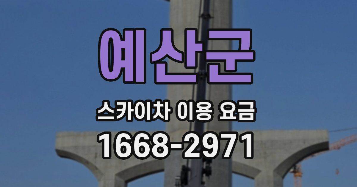 예산군 스카이차 이용 요금