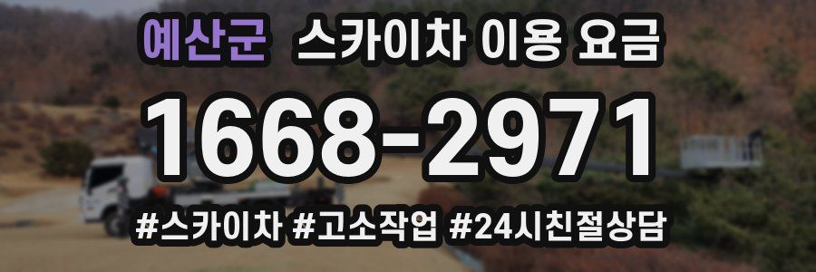 예산군 스카이차 이용 요금