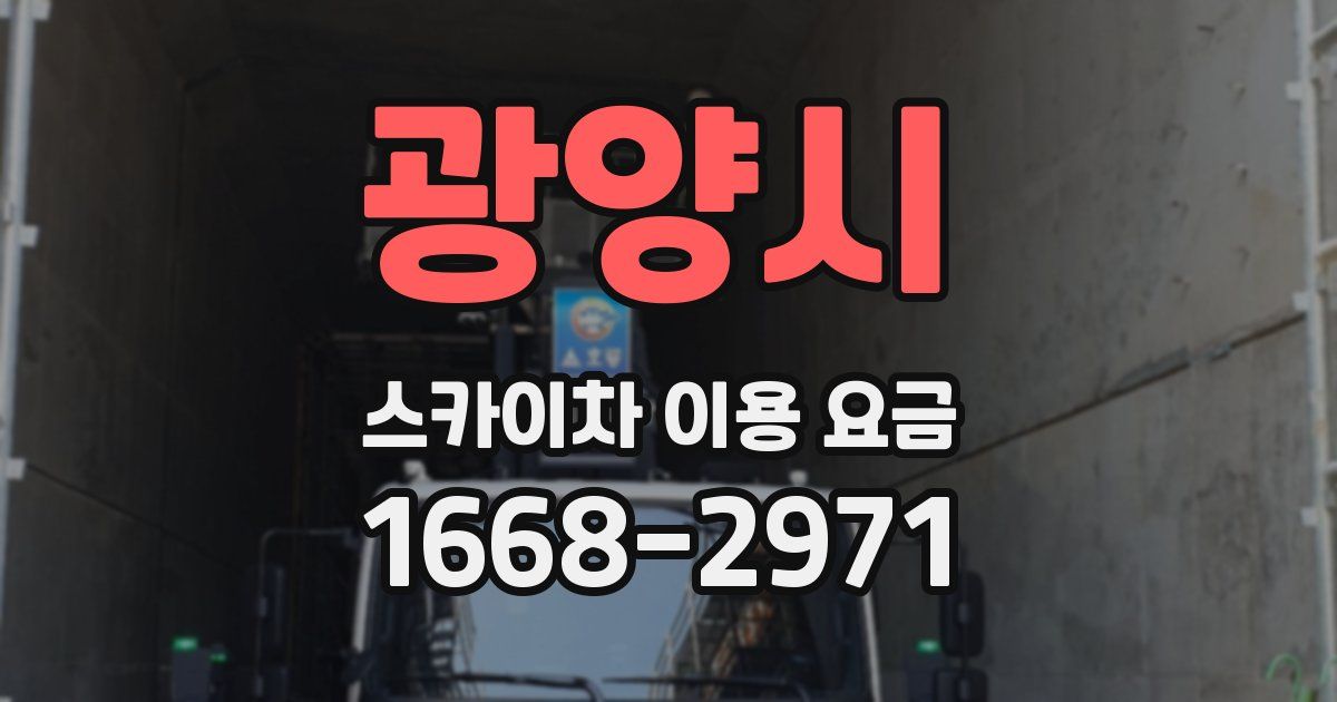 광양시 스카이차 이용 요금