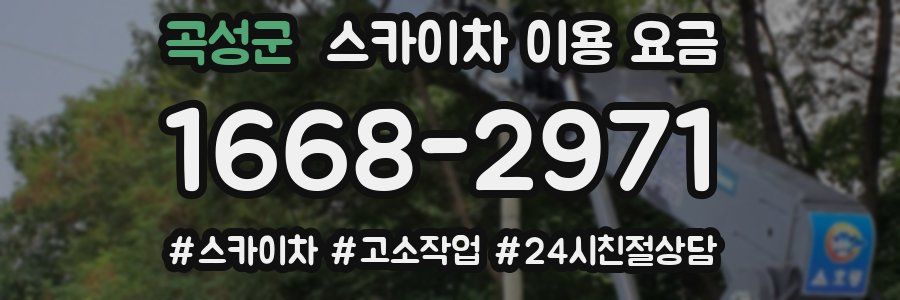 곡성군 스카이차 이용 요금