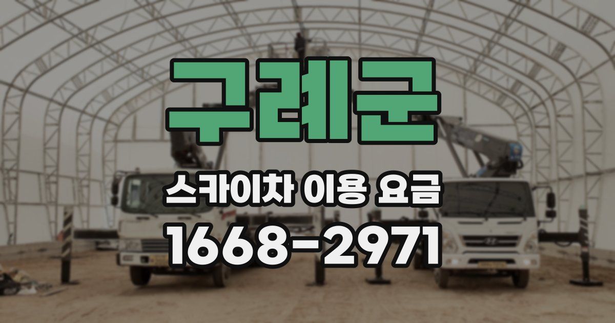 구례군 스카이차 이용 요금