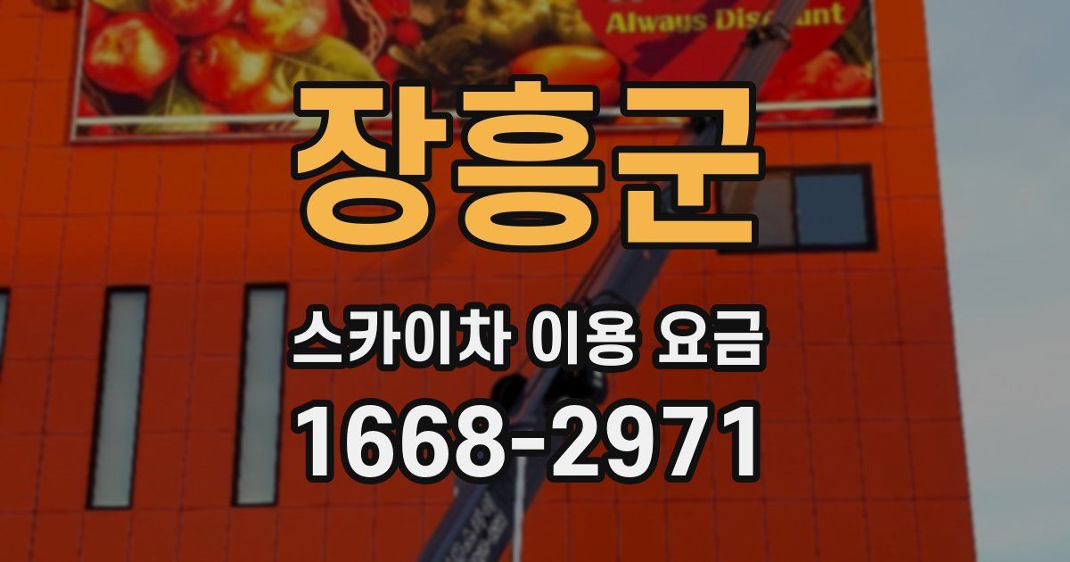 장흥군 스카이차 이용 요금