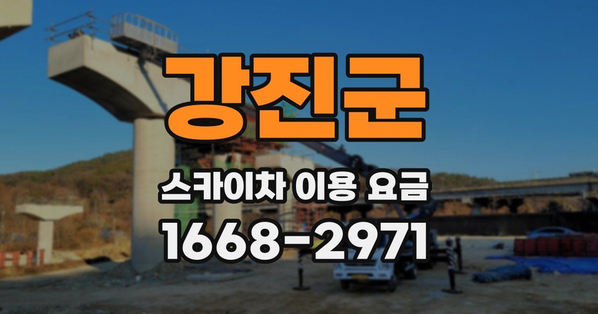 강진군 스카이차 이용 요금