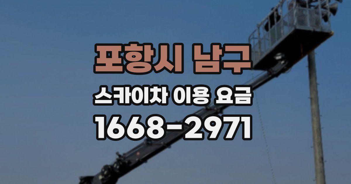포항시 남구 스카이차 이용 요금