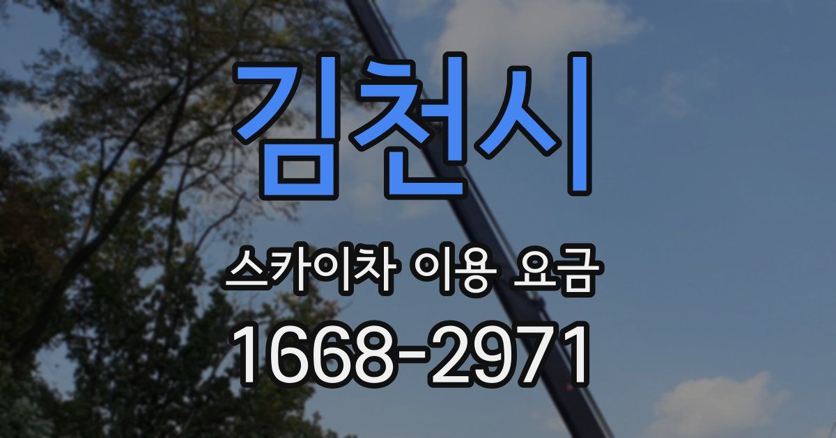김천시 스카이차 이용 요금