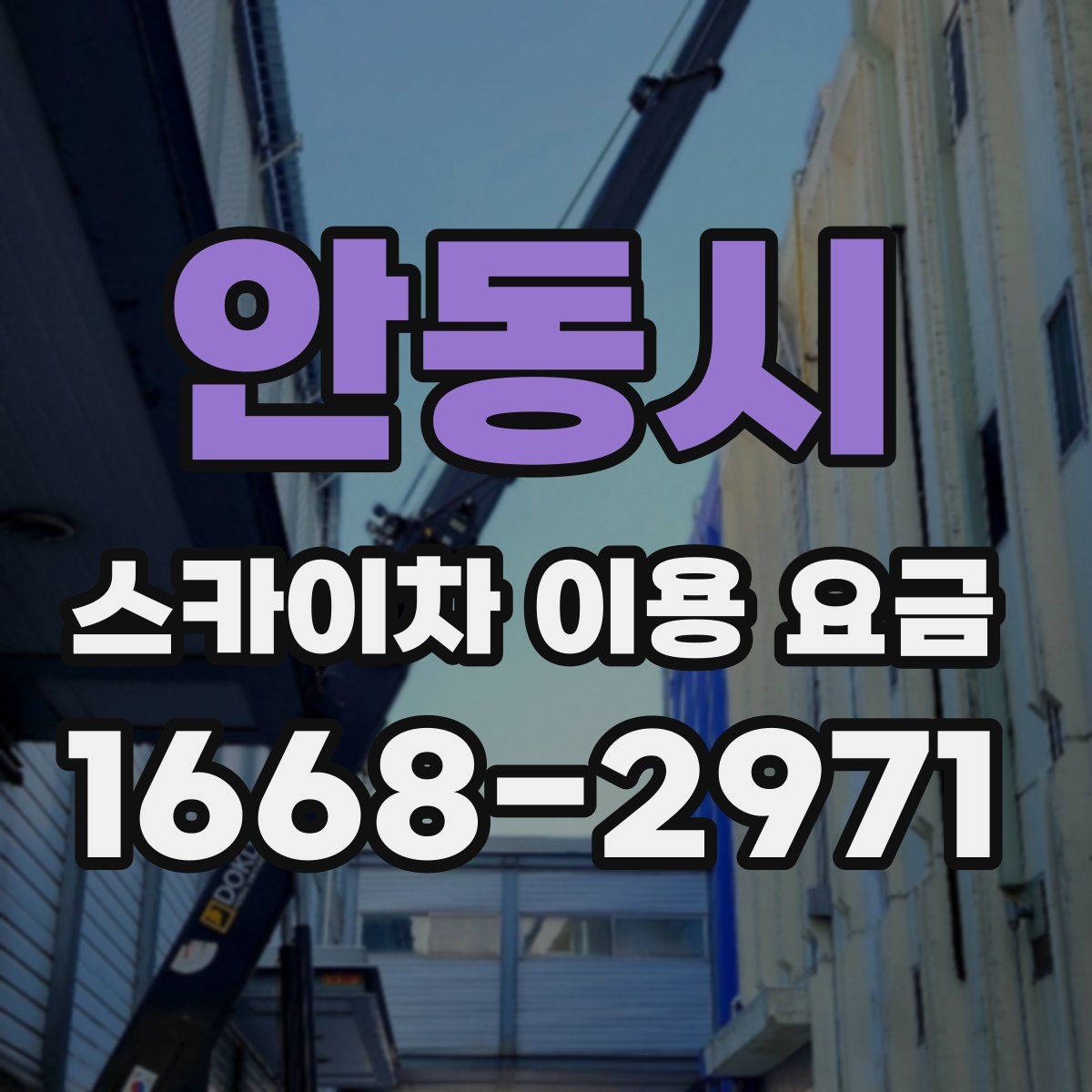 안동시 스카이차 이용 요금