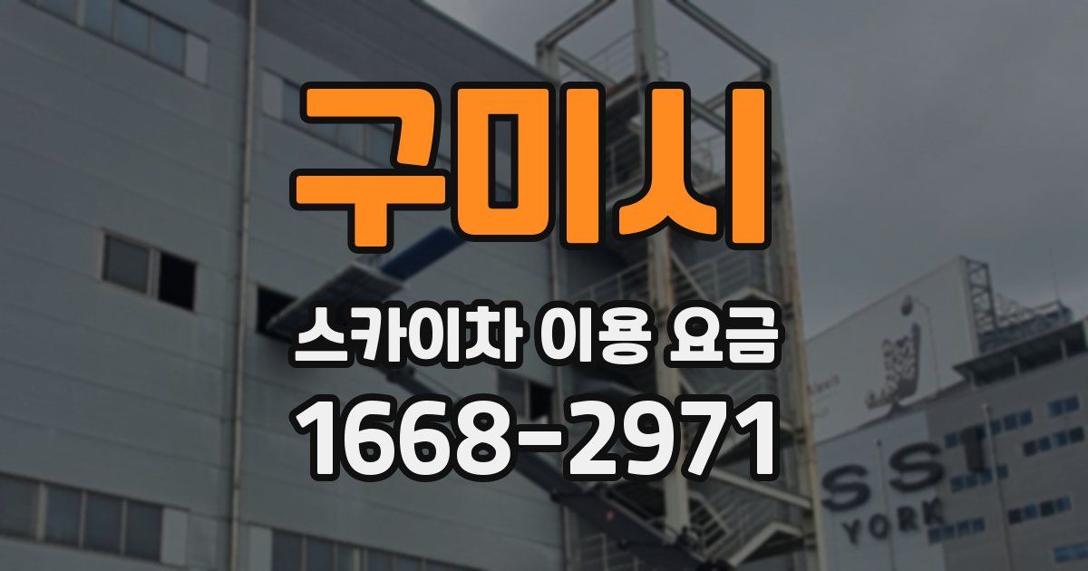 구미시 스카이차 이용 요금