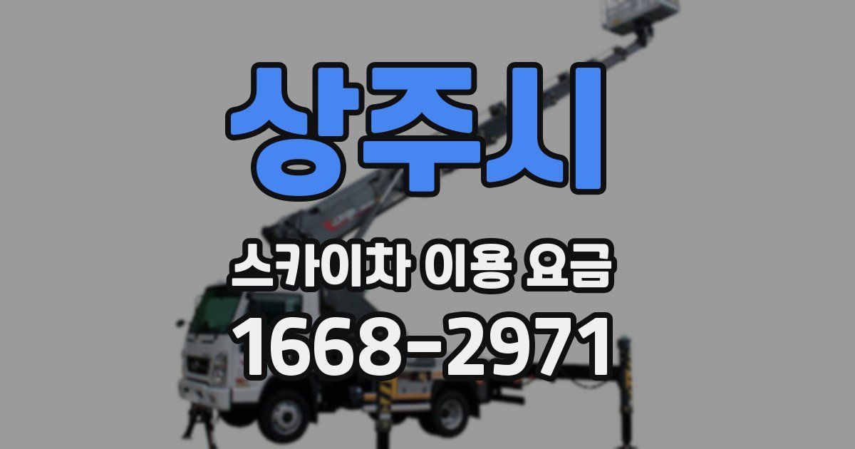 상주시 스카이차 이용 요금