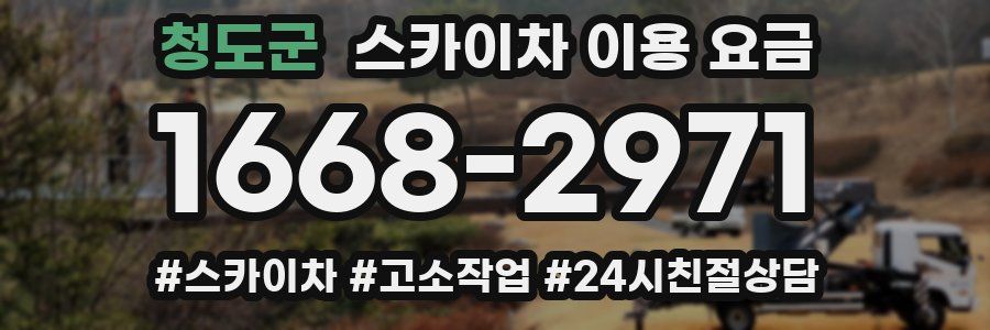 청도군 스카이차 이용 요금
