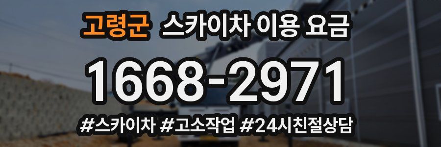 고령군 스카이차 이용 요금