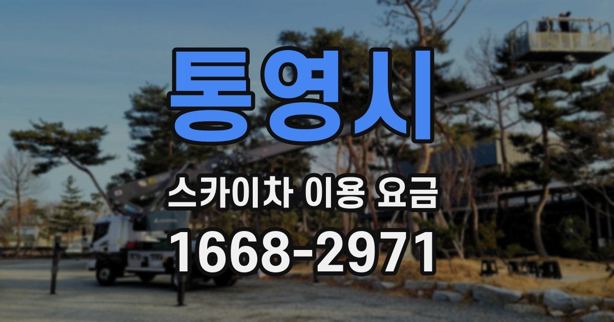 통영시 스카이차 이용 요금