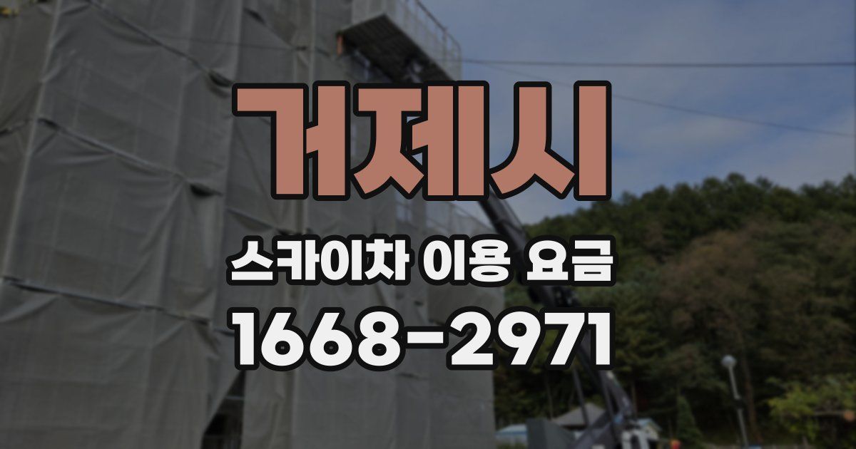 거제시 스카이차 이용 요금
