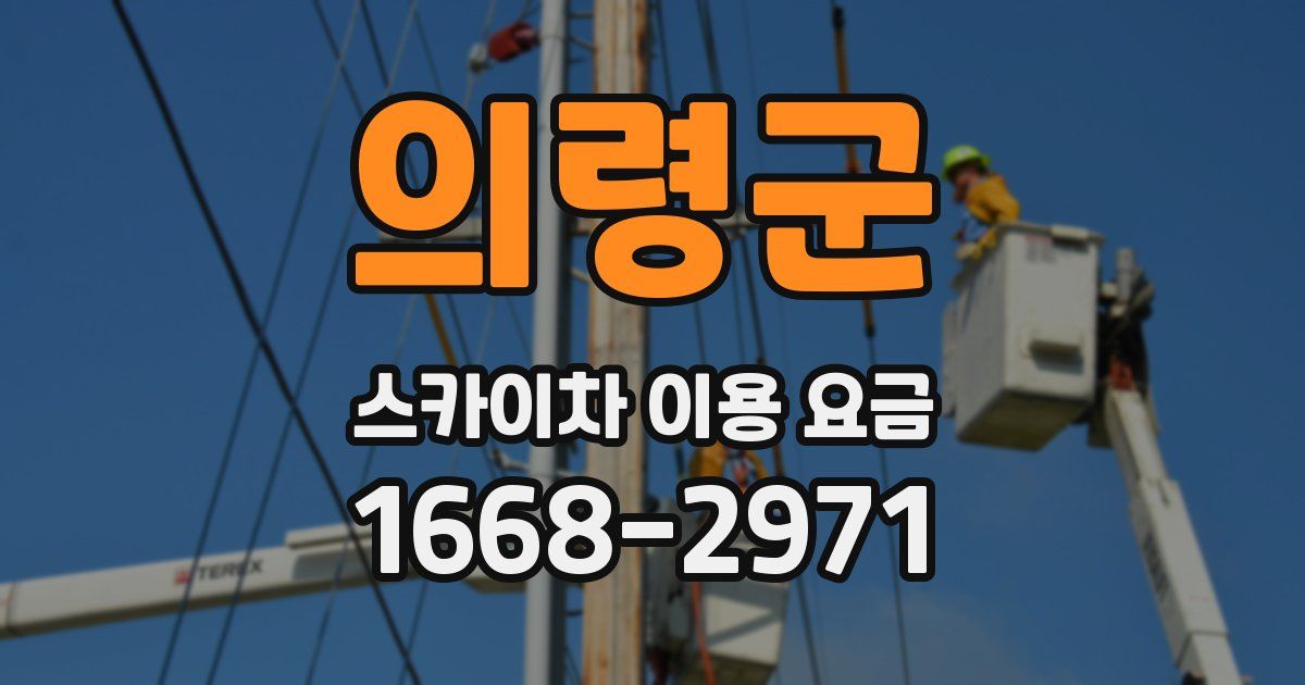 의령군 스카이차 이용 요금