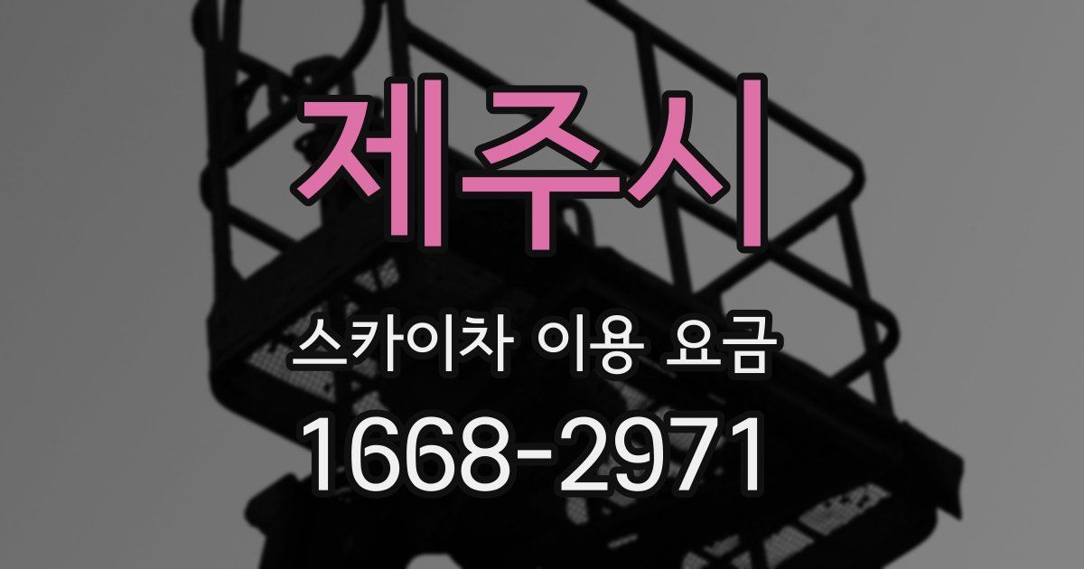 제주시 스카이차 이용 요금