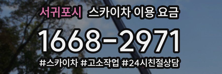서귀포시 스카이차 이용 요금