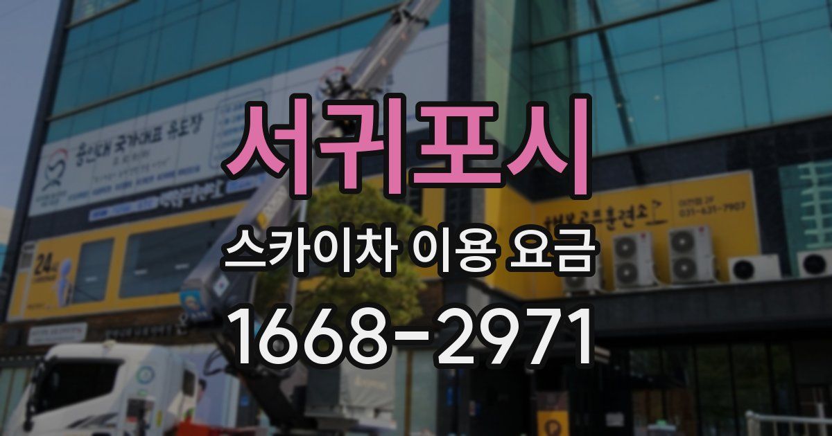서귀포시 스카이차 이용 요금