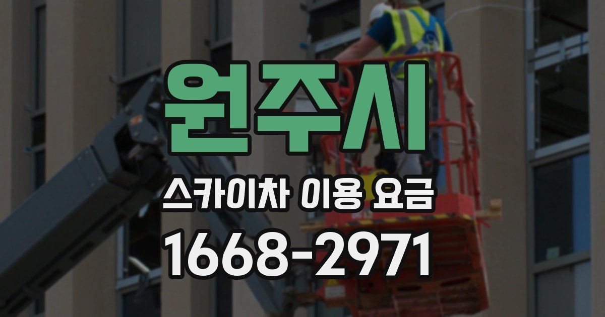 원주시 스카이차 이용 요금