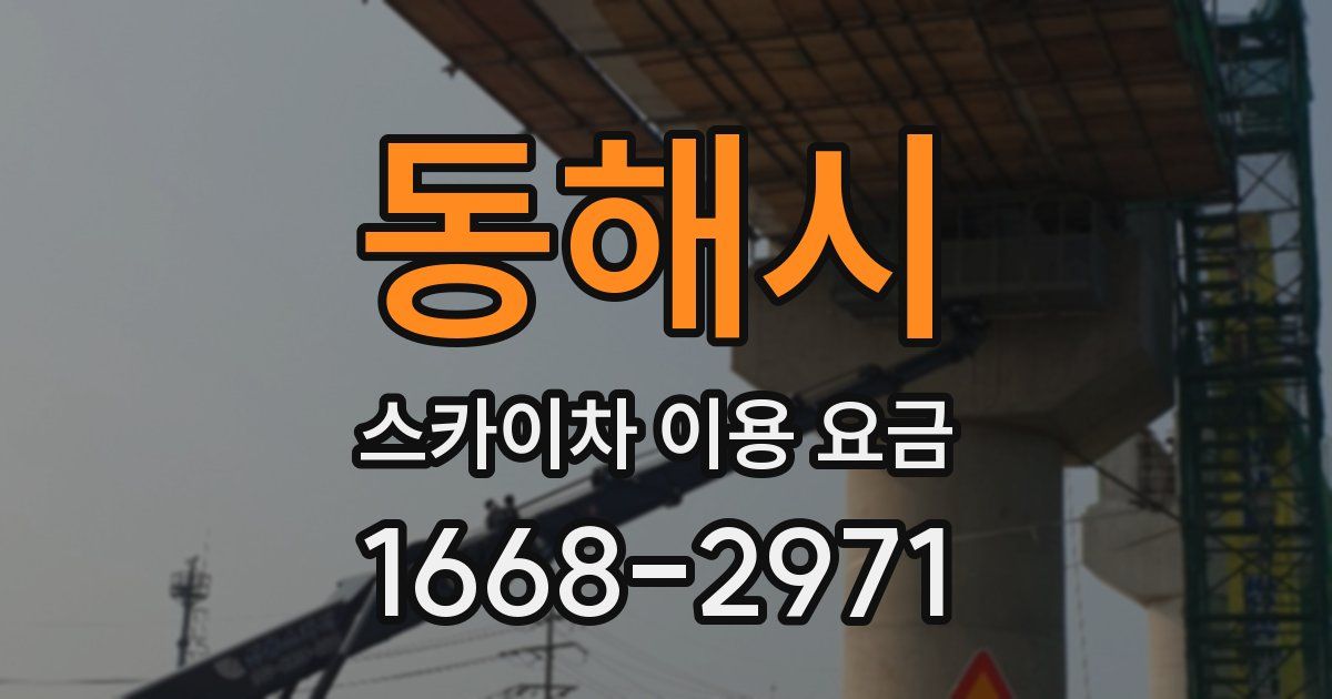 동해시 스카이차 이용 요금