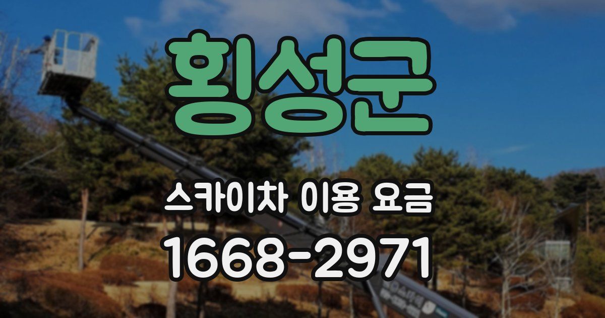 횡성군 스카이차 이용 요금