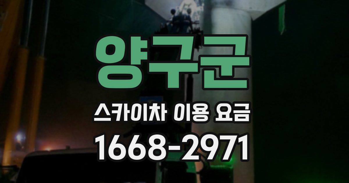 양구군 스카이차 이용 요금