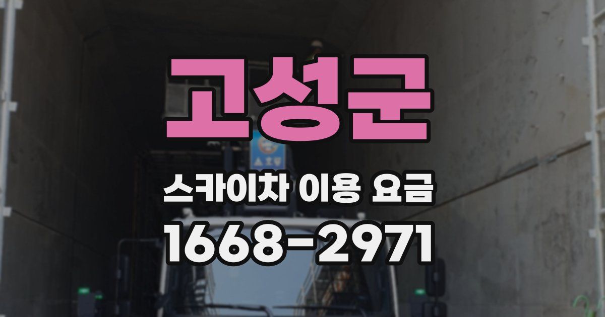 고성군 스카이차 이용 요금