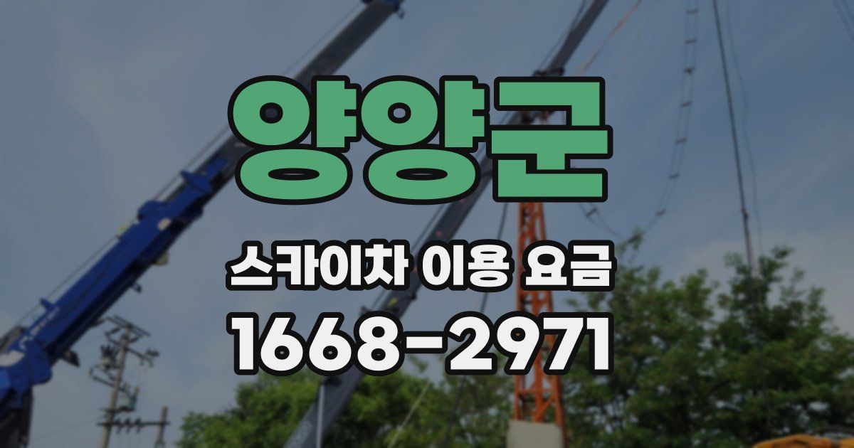 양양군 스카이차 이용 요금