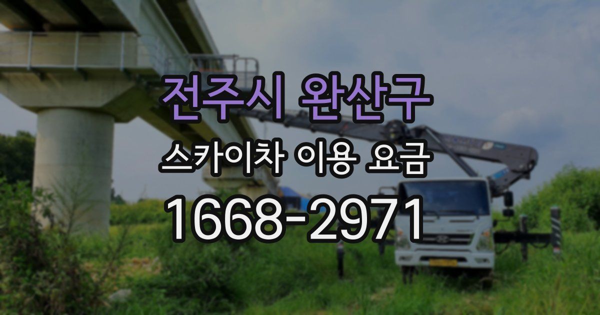 전주시 완산구 스카이차 이용 요금