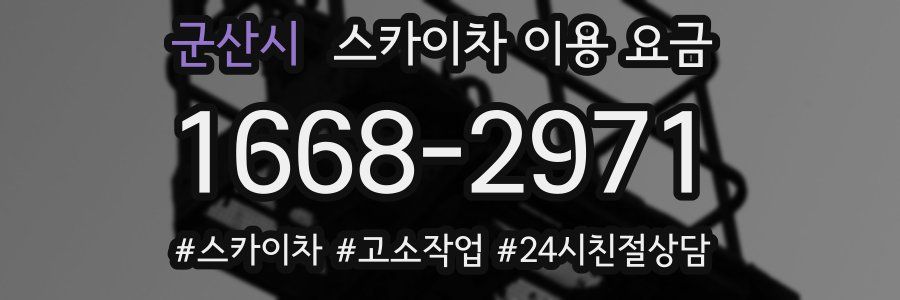 군산시 스카이차 이용 요금