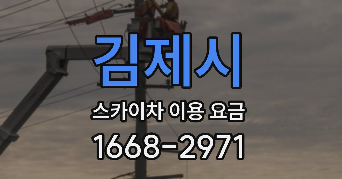김제시 스카이차 이용 요금