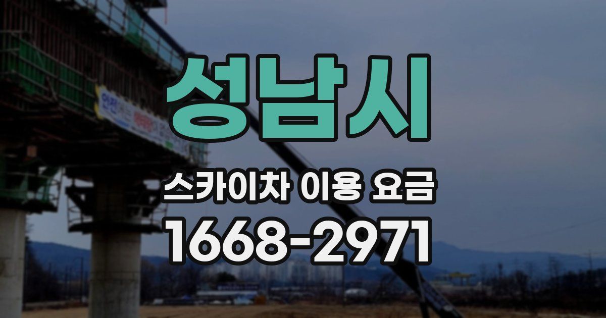 성남시 스카이차 이용 요금