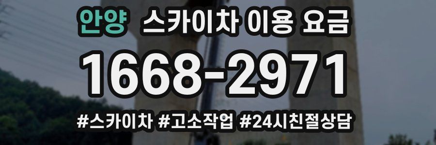 안양 스카이차 이용 요금