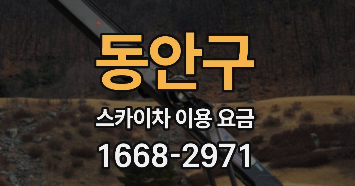 동안구 스카이차 이용 요금
