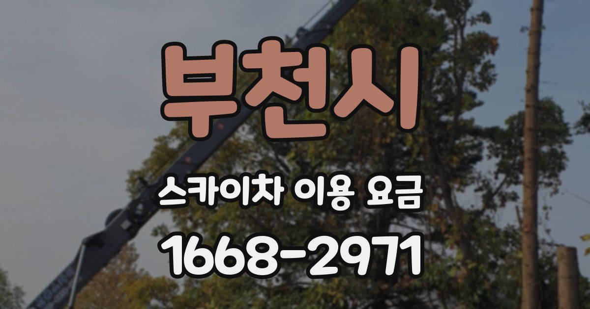 부천시 스카이차 이용 요금