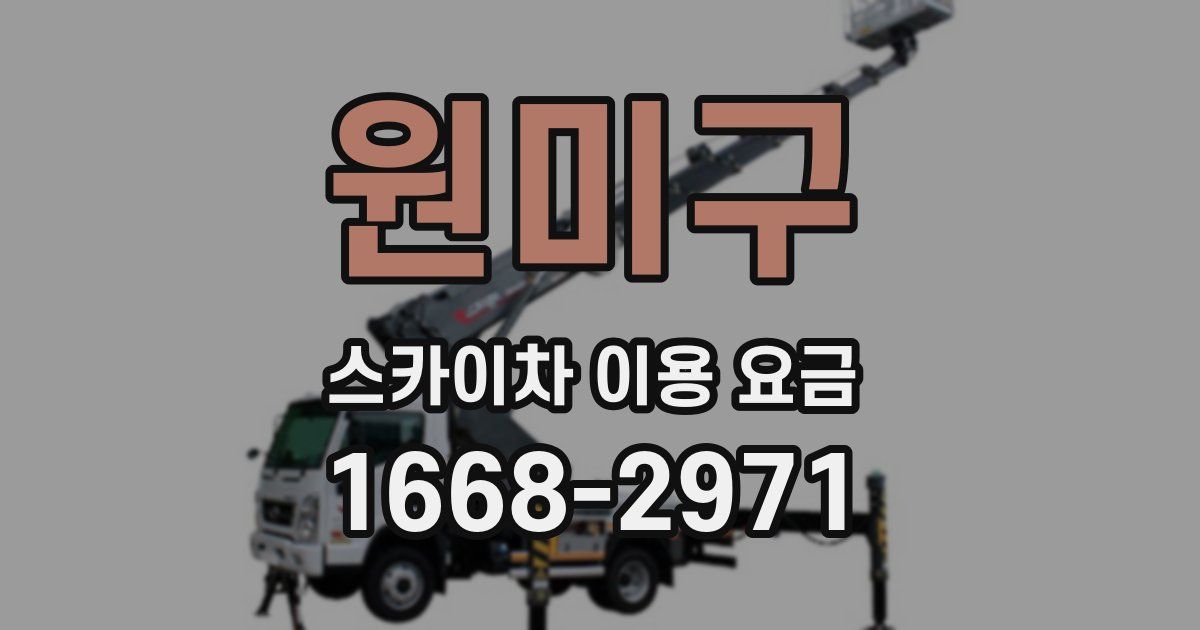 원미구 스카이차 이용 요금
