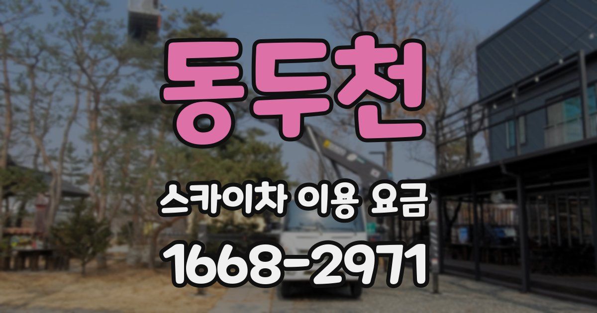 동두천 스카이차 이용 요금