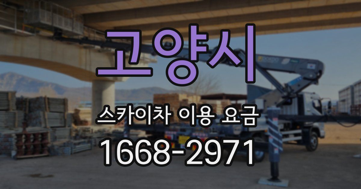 고양시 스카이차 이용 요금