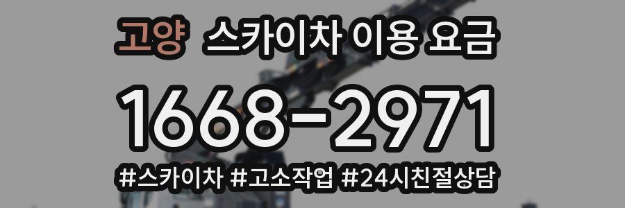 고양 스카이차 이용 요금