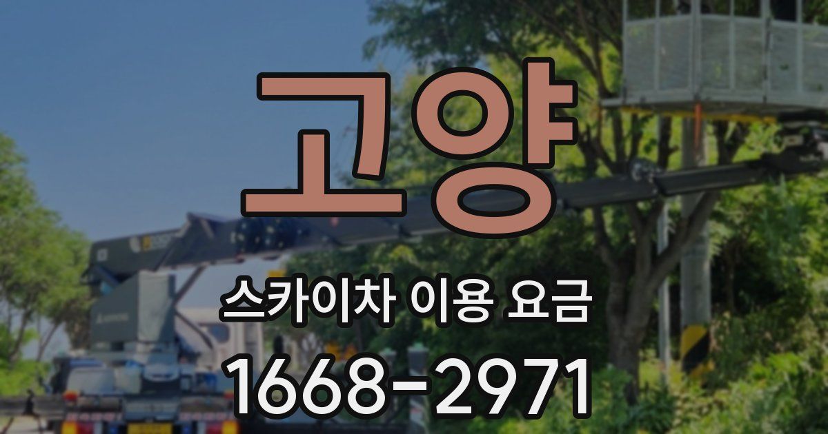 고양 스카이차 이용 요금