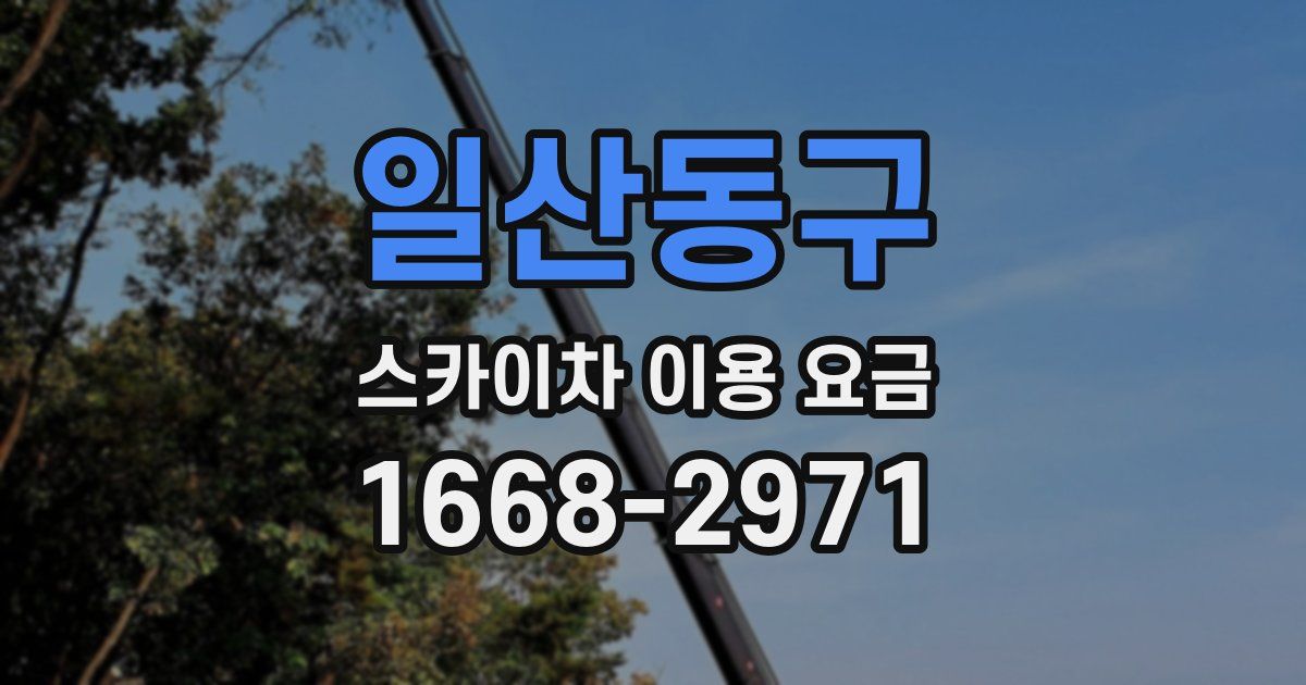 일산동구 스카이차 이용 요금