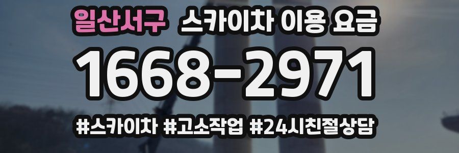 일산서구 스카이차 이용 요금