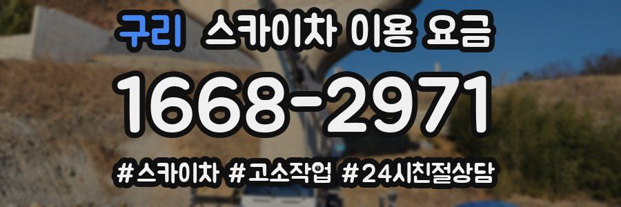 구리 스카이차 이용 요금