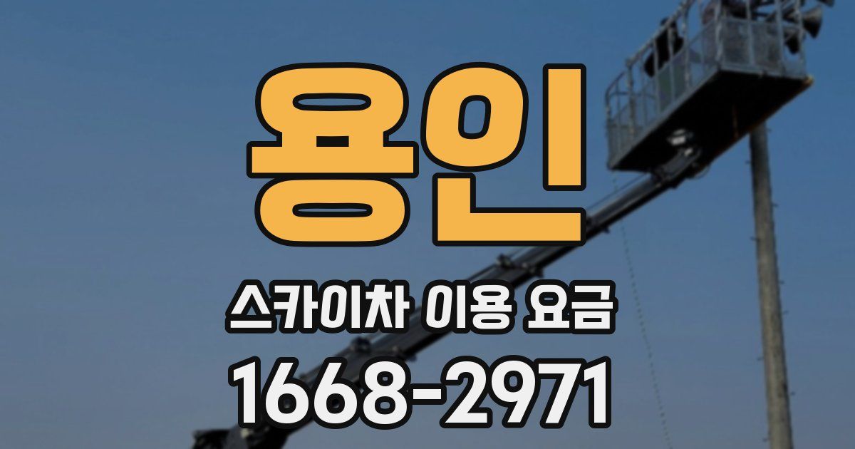 용인 스카이차 이용 요금