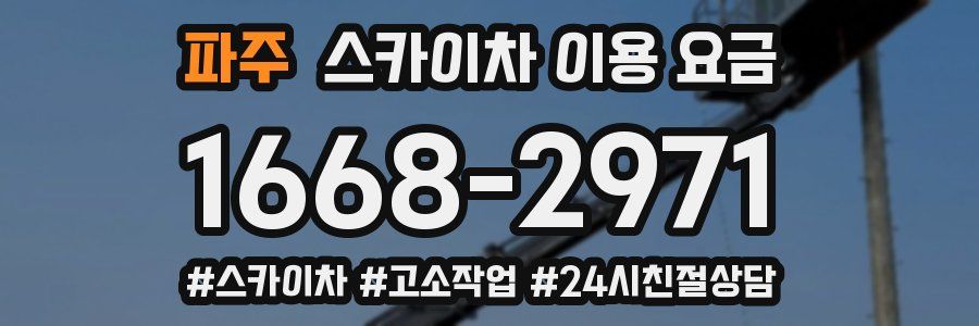 파주 스카이차 이용 요금