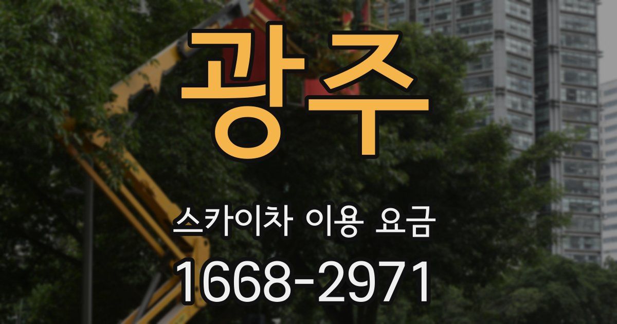 광주 스카이차 이용 요금