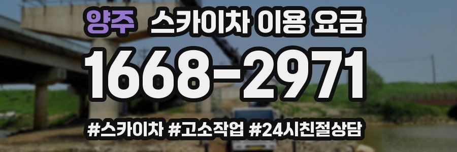 양주 스카이차 이용 요금