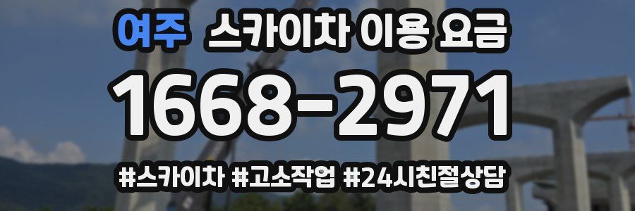 여주 스카이차 이용 요금