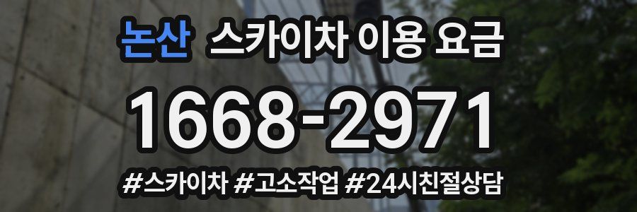 논산 스카이차 이용 요금