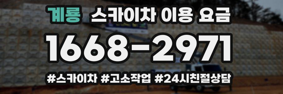 계룡 스카이차 이용 요금